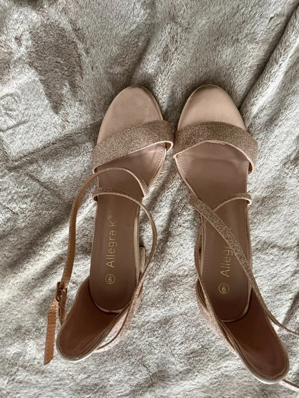 rose gold sparkly high heel
